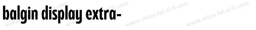 balgin display extra字体转换